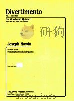 Divertimento No.1 in b-flat for woodwind quintet（ PDF版）