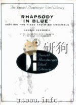 Rhapsody in Blue Setting for Piano and Wind Ensemble（1998 PDF版）