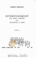 DIVERTISSEMENT pour Quintette a vent（1958 PDF版）