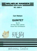 Quintet op.43 for flute oboe clarinet French horn and bassoon parts No.2285A（1923 PDF版）