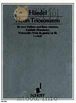 Neun Triosonaten für zwei Violinen und Basso continuo Opus 2 Ⅰ c-Moll/ut mineur/c minor ED 4393 1957 PDF电子版封面