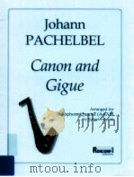 Canon and Gigue arranged for for Saxophone Quartet 1980 PDF电子版封面
