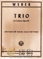 Trio in G minor Opus 63 for flute or Violin Cello and Piano No.910 PDF电子版封面 carl maria von weber