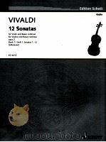12 Sonatas for Violin and Basso continuo opus 2 ED 4212 Book 1/Heft 1:Sonatas 1-6 1981 PDF电子版封面
