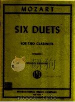 Six Duets for two clarinets Volume Ⅰ stanley drucker No.3140（1971 PDF版）