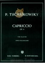 Capriccio Op.8 für Klavier Originalausgabe PDF电子版封面 P.Tschaikowsky