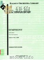 Symphony in D minor The Youth Symphony PDF电子版封面 Rachmaninoff Sergei