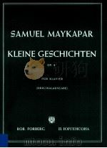 Kleine Geschichten Op.8 für Klavier Originalausgabe PDF电子版封面
