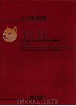 Concerto in la minore F.Ⅷ.2 Trascrizione per fagotto e pianoforte 1958 PDF电子版封面 A.Vivaldi