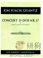 Concert D-Dur Nr.17 für Fl?te u.Klavier od.Cembalo 1927 PDF电子版封面