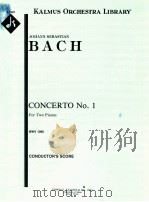 Concerto No.1 for Two Pianos BWV 1060 PDF电子版封面