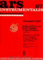ars 67 Sinfonia in D G 29 for 2 Trompets 2 oboes Strings and continuo first edition Siedel piano sco 1972 PDF电子版封面