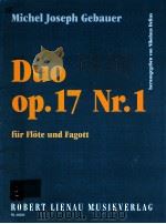 duo op.17 No.1 für fl?te und fagott RL 40500   1998  PDF电子版封面     