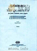 the quartetti per flauto clarinetto corno e fagotto Ⅰ.quartetto in fa maggiore parti Z.6596 1972 PDF电子版封面