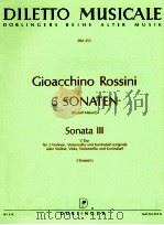 Gioacchino Rossini 6 Sonaten Rudolf Malaric Sonata Ⅲ C-Dur fur 2 Violinen Violoncello und KontrabaβS 1974 PDF电子版封面