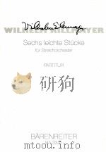 Schs leichte stucke fur streichorcheste BA 3251 1974 PDF电子版封面