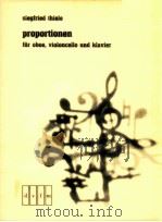 proportionen für oboe violoncello und klavier（1974 PDF版）