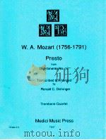 Presto from Divertimento No.12 Grade 2-3 TQ37 1991 PDF电子版封面 W.A.Mozart