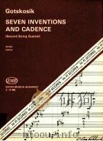 Seven Inventions and Cadence Second String Quartet Score Parts Z.13 456 1988 PDF电子版封面