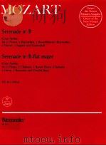 serenade in b-flat for 2 oboes 2 clarinets basset horns 4 horfs 2 bassoons and double bass BA5331 PDF电子版封面 Mozart