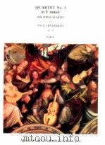 Quartet No.1 in F minor for String Quartet     PDF电子版封面    Paul Hindemith 