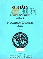 Kodály 1.Vonósnégyes szólamok Op.2 z.2030（1910 PDF版）