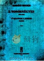 Ⅰ.Vonósnégyes szólamok Op.2 Z.2030（1950 PDF版）