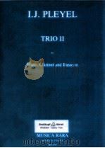 TRIO Ⅱ for Flute Clarinet and Bassoon MR 1920 1978 PDF电子版封面