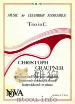 trio in c for clarinet in B flat cor anglais bassoon violoncello and harpsichord or piano N.M.222 1982 PDF电子版封面