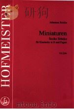 miniaturen sechs stücke für klarinette in B und fagott FH 2290 1996 PDF电子版封面