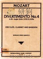 divertimento No.4 in B? major Anh.229 K.439b for flute clarinet and bassoon No.2895（1980 PDF版）
