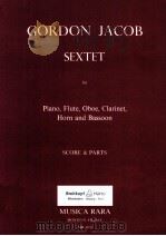 sextet for piano flute oboe clarinet horn and bassoon score & parts MR 1070（1962 PDF版）