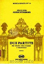 Due partite per violinoviola d'amore E violoncello 1971 PDF电子版封面