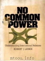 NO COMMON POWER:UNDERSTANDING INTERNATIONAL RELATIONS 1988 PDF电子版封面 ROBERT J.LIEBER