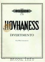 divertimento four wind instruments oboe clarinet horn bassoon or four clarinets No.6044 1958 PDF电子版封面