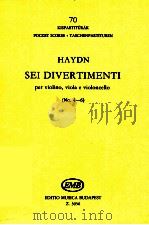 Sei divertimenti per violino viola e violoncello No. 4-6 Z.3056（1959 PDF版）