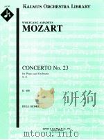 Concerto No.23 for Piano and Orchestra in A K.488 full score A 1765 PDF电子版封面 Wolfgang Amadeus Mozart