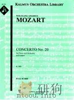 Konzert Nr.20 for piano and Orchesta in d minor K.466 full score A 1762 PDF电子版封面 Wolfgang Amadeus Mozart