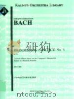 Brandenburg Concerto No.4 in G Critical Edition based on the Composer's Manuscript BWV 1049 con PDF电子版封面 Johann Sebastian Bach