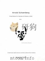 Three pieces for chamber orchestra 1910 score（1962 PDF版）