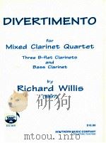 Divertimento for Mixed Clarinet Quartet Three B-flat clarinets and Bass Clarinet SU 369（1999 PDF版）