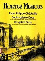 Esprit Philippe Chédeville Six Galant Duos for two equal Melodic instruments particularly descant re（1951 PDF版）