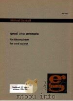 quasi una serenafa for wind quintet score HG 1371   1980  PDF电子版封面     