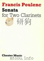Sonata for two clarinets 1990 PDF电子版封面