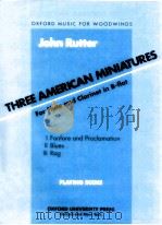 three american miniatures for flute and clarinet in b-flat playing score（1981 PDF版）