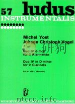 ludus 57 Duo Ⅳ in D minor for 2 clarinets Ed.Nr.550c Michaels（1967 PDF版）