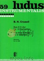 ludus 59 Duo Ⅱ in C major for 2 clarinets Ed.Nr.550E Michaels（1967 PDF版）