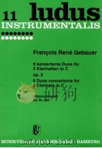 ludus 11 6 Duos concertante for 2 clarinets in C op.2 Wojciechowski Ed.Nr.284 1954 PDF电子版封面
