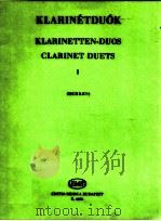 clarinet duets Ⅰ Z.6006（1970 PDF版）
