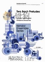 two bach preludes grade 4 16370 PDF电子版封面